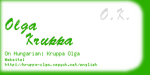 olga kruppa business card